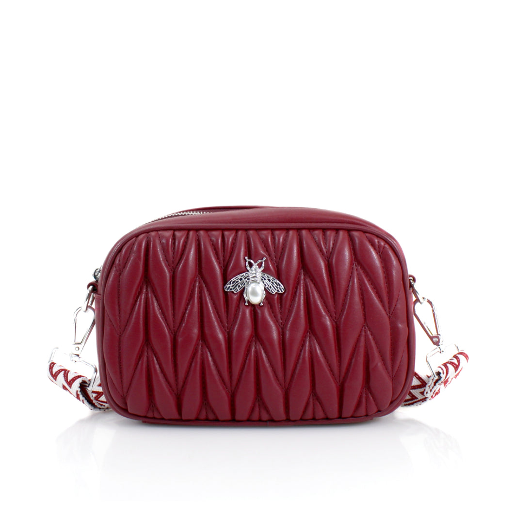 Quilted Bee Bag Burgundy