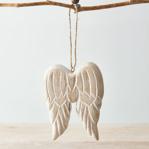 Natural Wood Angel Wings 10cm