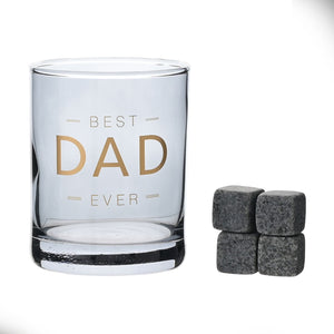 Whiskey Glass & Stones Dad