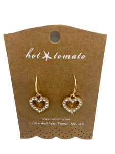 Gold Heart Earrings