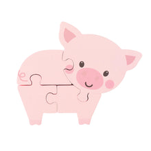 Load image into Gallery viewer, Orange Tree Wooden Pig Wooden Puzzle
