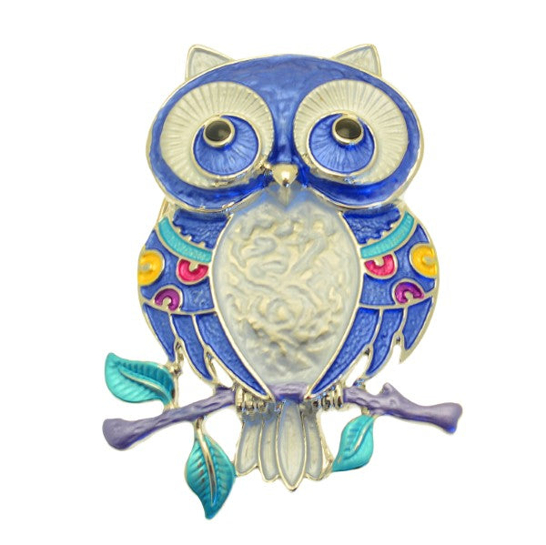 Miss Milly Blue Owl Magnetic Brooch