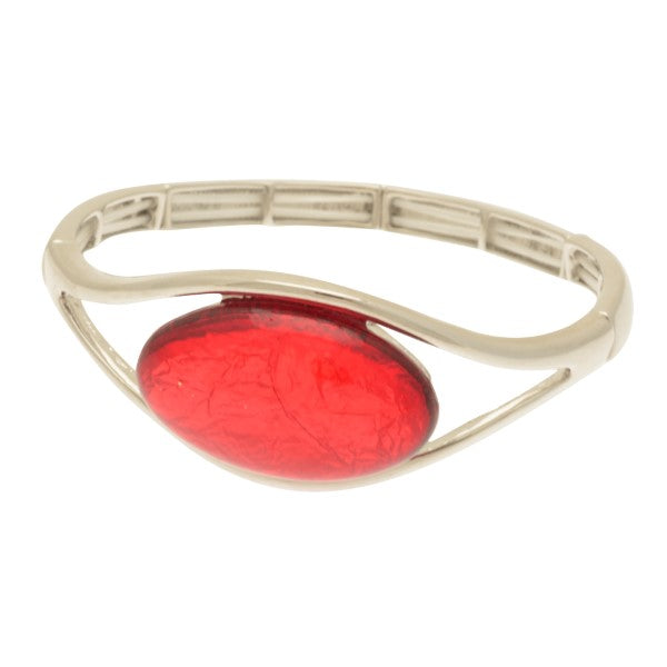 Miss Milly Red Statement Elasticated Bangle