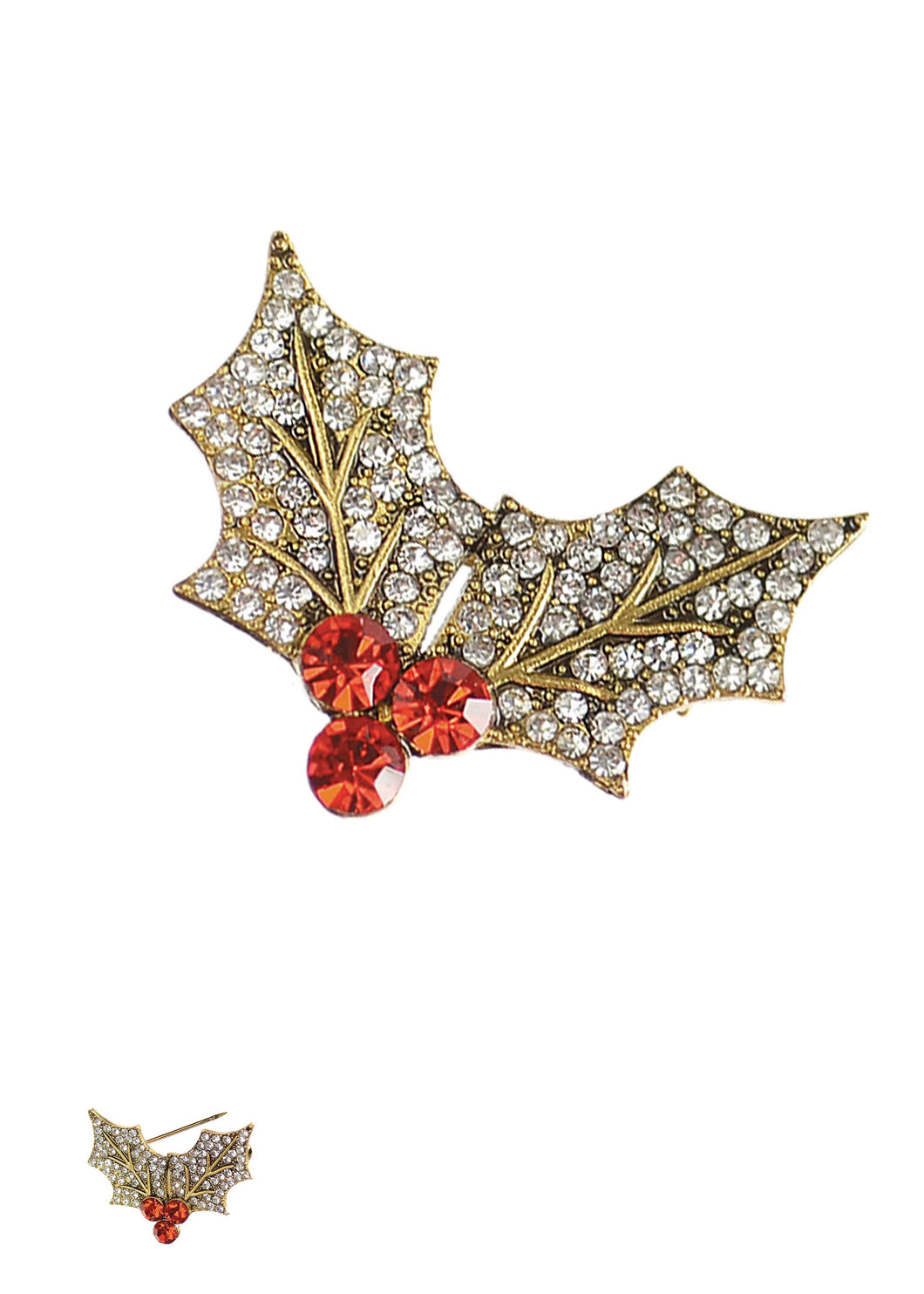 Hot Tomato Holly & Berry Brooch