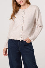 Load image into Gallery viewer, Stone Ruffle Trim Knit Cardigan
