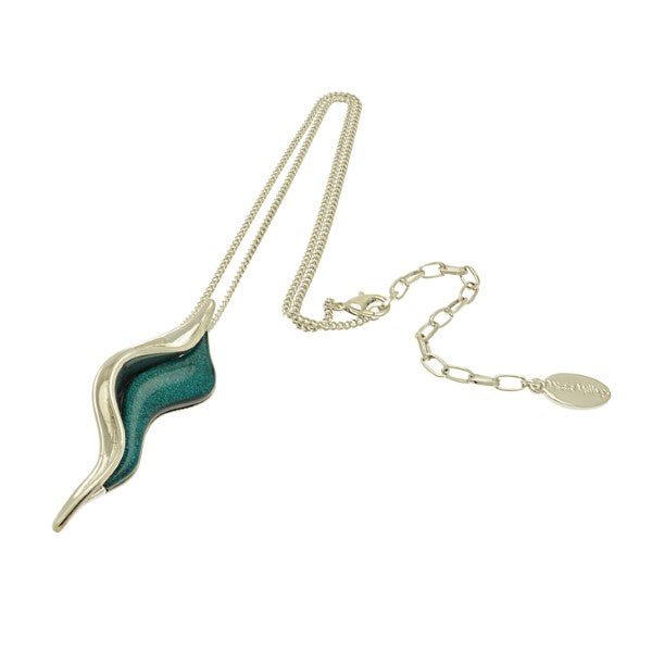 Miss Milly Dark Green Waved Pendant