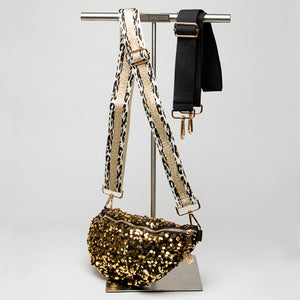 Sequin Crossbody Bag Gold