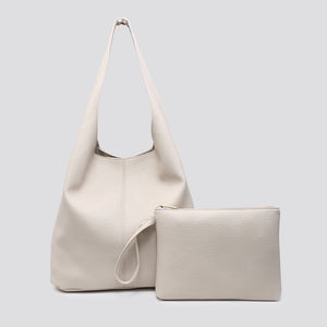 Soft Ivory Bag With Clutch Inside