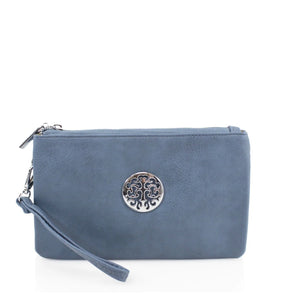 Blue Wristlet Purse - Crossbody Mini Bag