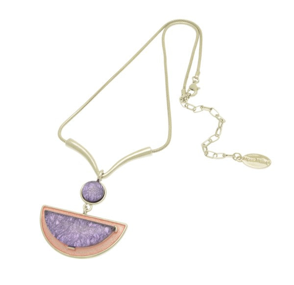 Miss Milly Lavender and Coral Necklace