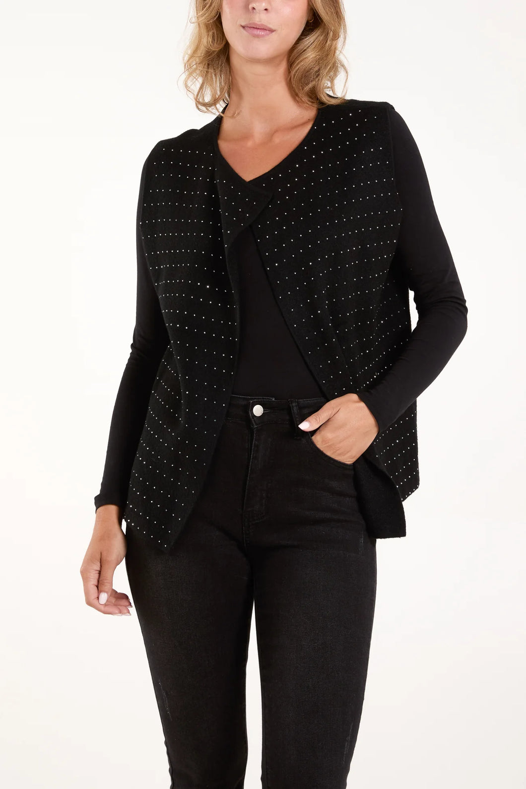 Diamante Soft Touch Knit Waistcoat