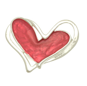 Miss Milly Red Heart Magnetic Brooch