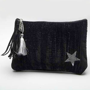 Black Velvet Clutch Bag