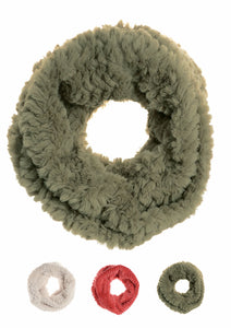 Bo-Peep Snood Super Soft Faux Fur Khaki By Hot Tomato