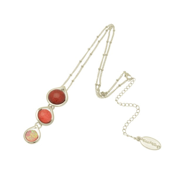 Miss Milly Delicate Red Trio Necklace