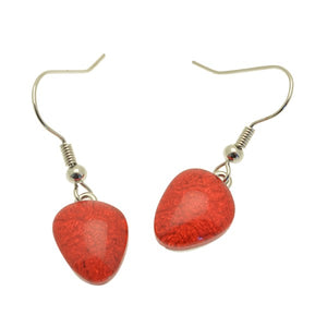 Miss Milly Red Pebble Earrings