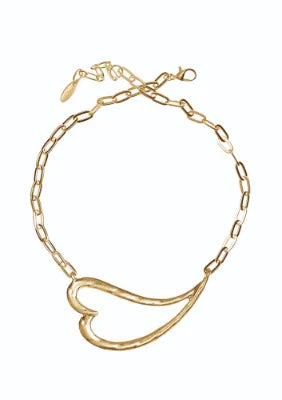 Hot Tomato Gold Heart Swoosh