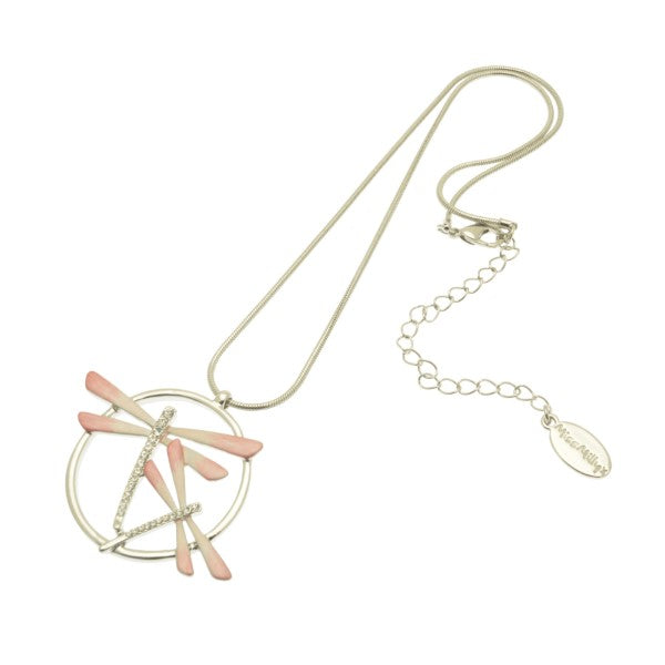 Miss Milly Coral Dragonfly Necklace