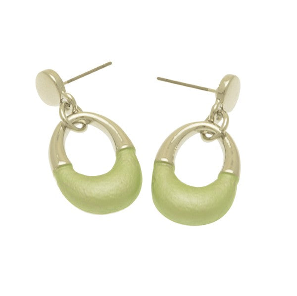 Miss Milly Green Wrapped Teardrop Earrings