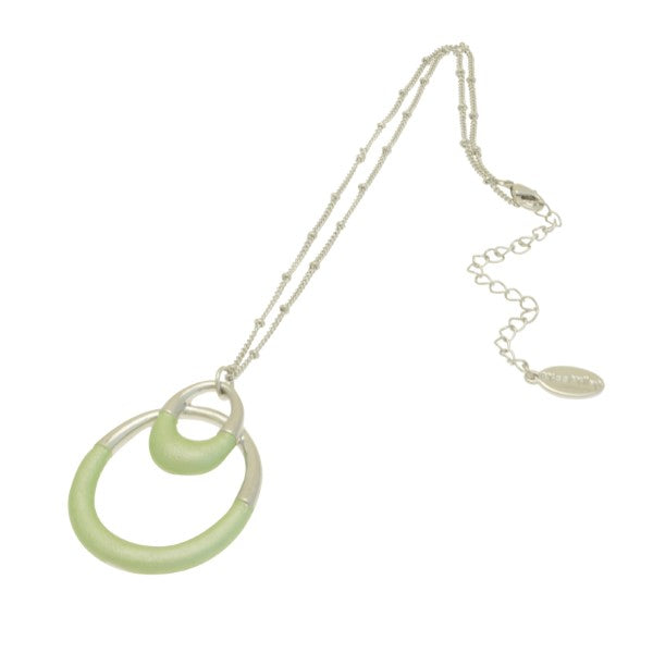 Miss Milly Green Wrapped Teardrop Necklace