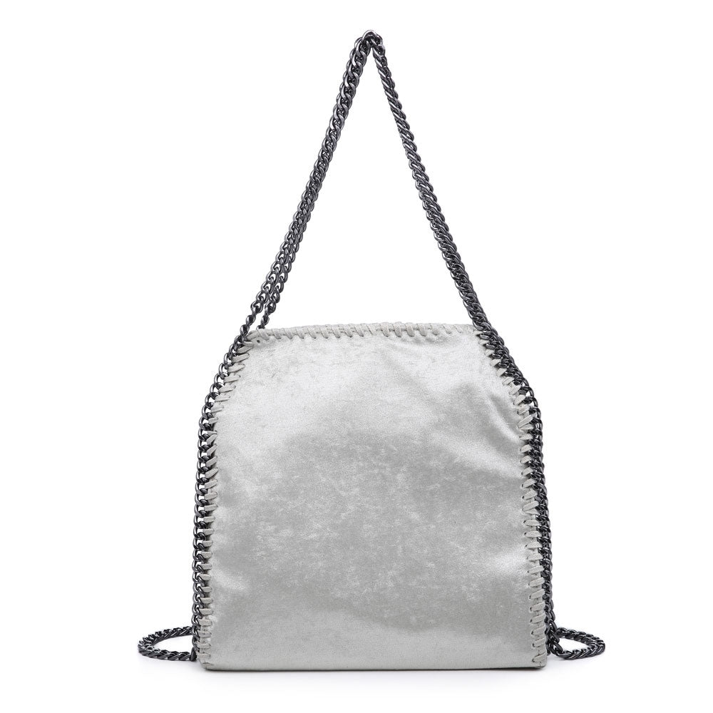 Grey Suede Chain Bag