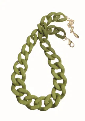 Hot Tomato Graduated Acrylic Khaki Chain