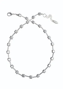 Hot Tomato Silver Box Chain Necklace