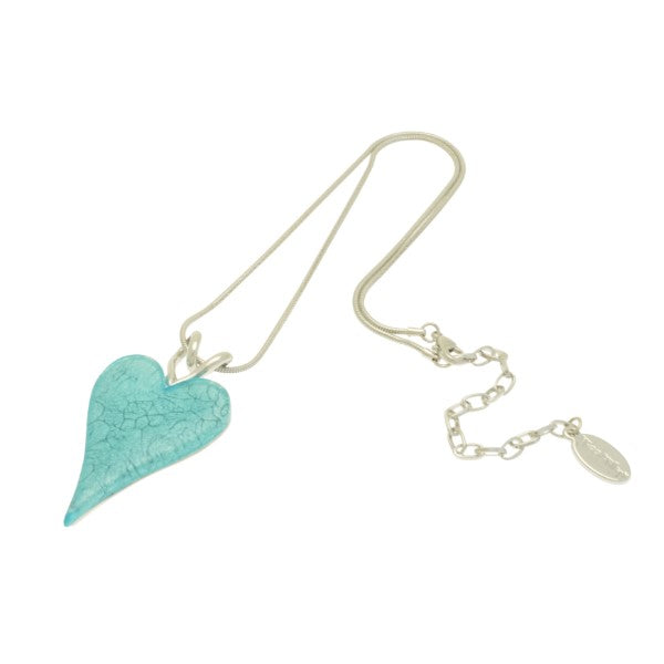 Miss Milly Aqua Green Heart Necklace