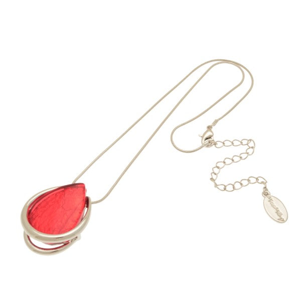 Miss Milly Red Resin Nugget Necklace