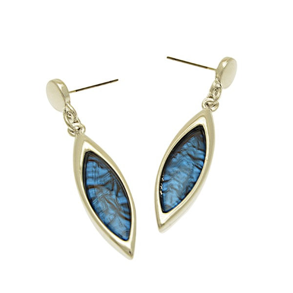 Miss Milly Blue Resin Drop Earrings