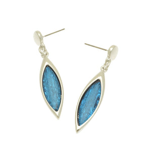 Miss Milly Blue Resin Drop Earrings