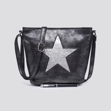 Load image into Gallery viewer, Pewter Soft Cross Body Star Bag
