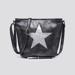 Pewter Soft Cross Body Star Bag