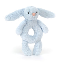 Load image into Gallery viewer, Jellycat Bashful Bunny Ring Rattle Blue
