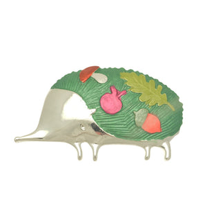 Miss Milly Green Hedgehog Magnetic Brooch
