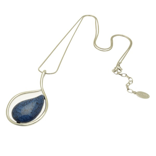 Miss Milly Long Blue Teardrop Pendant