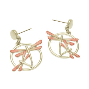 Miss Milly Coral Dragonfly Earrings