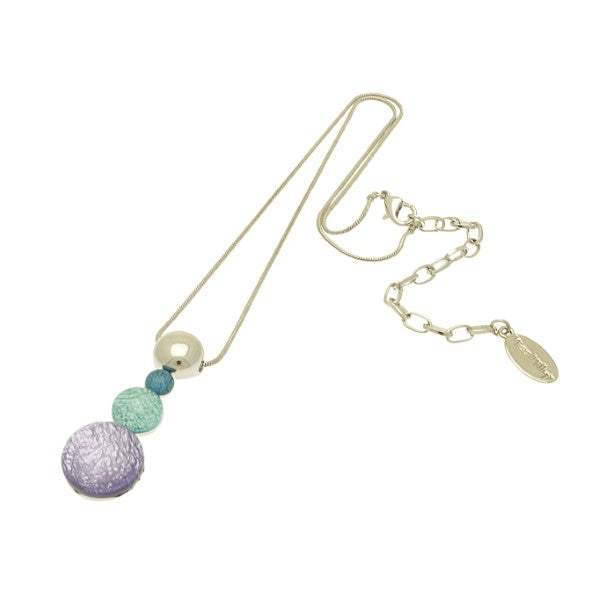 Miss Milly Blue, Aqua and Purple Drop Necklace
