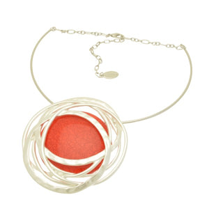 Miss Milly Red and Silver Statement Necklace