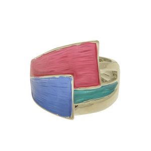 Miss Milly Blue and Pink Elasticated Ring