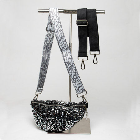 Sequin Crossbody Bag Silver