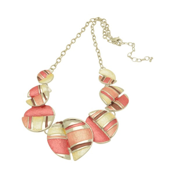Miss Milly Sunset Split Disc Necklace
