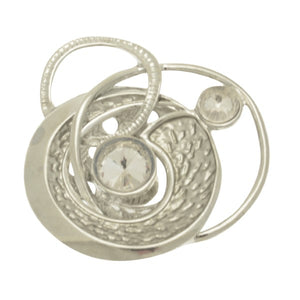 Miss Milly Silver Hoops Magnetic Brooch