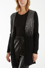 Load image into Gallery viewer, Embellishment Open Front Cardigan Black
