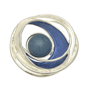 Miss Milly Blue Swirl Magnetic Brooch