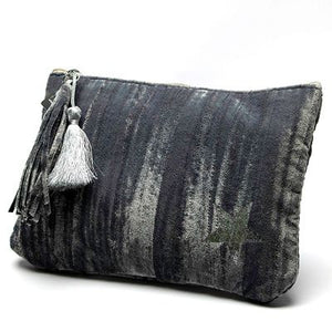 Grey Clutch Velvet Bag