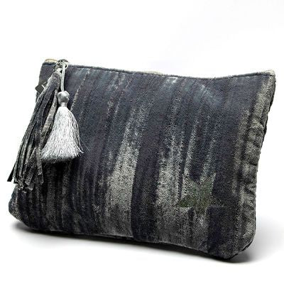 Grey Clutch Velvet Bag