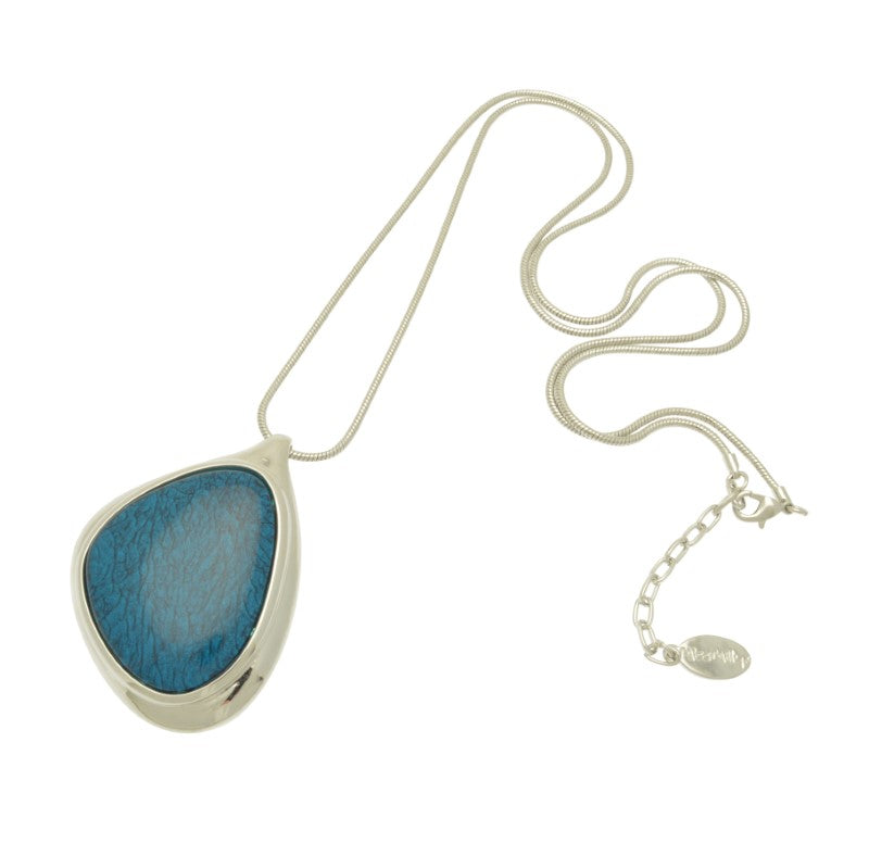 Miss Milly Long Denim Blue Necklace