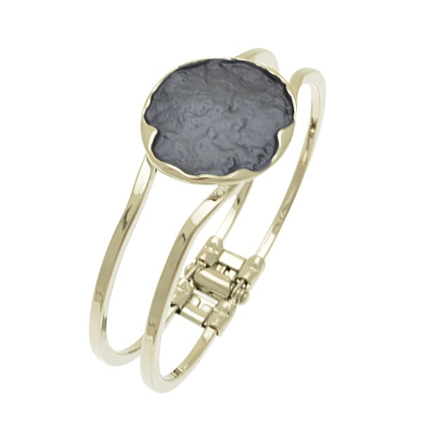 Miss Milly Dark Blue Painted One Size Hinged Bangle