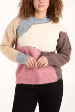 Load image into Gallery viewer, Colourblock Sequin Detail Jumper
